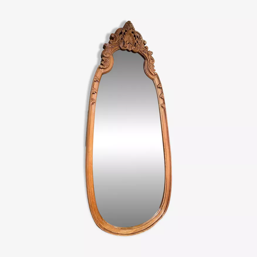 Miroir atypique Décoration ethnique bois marron