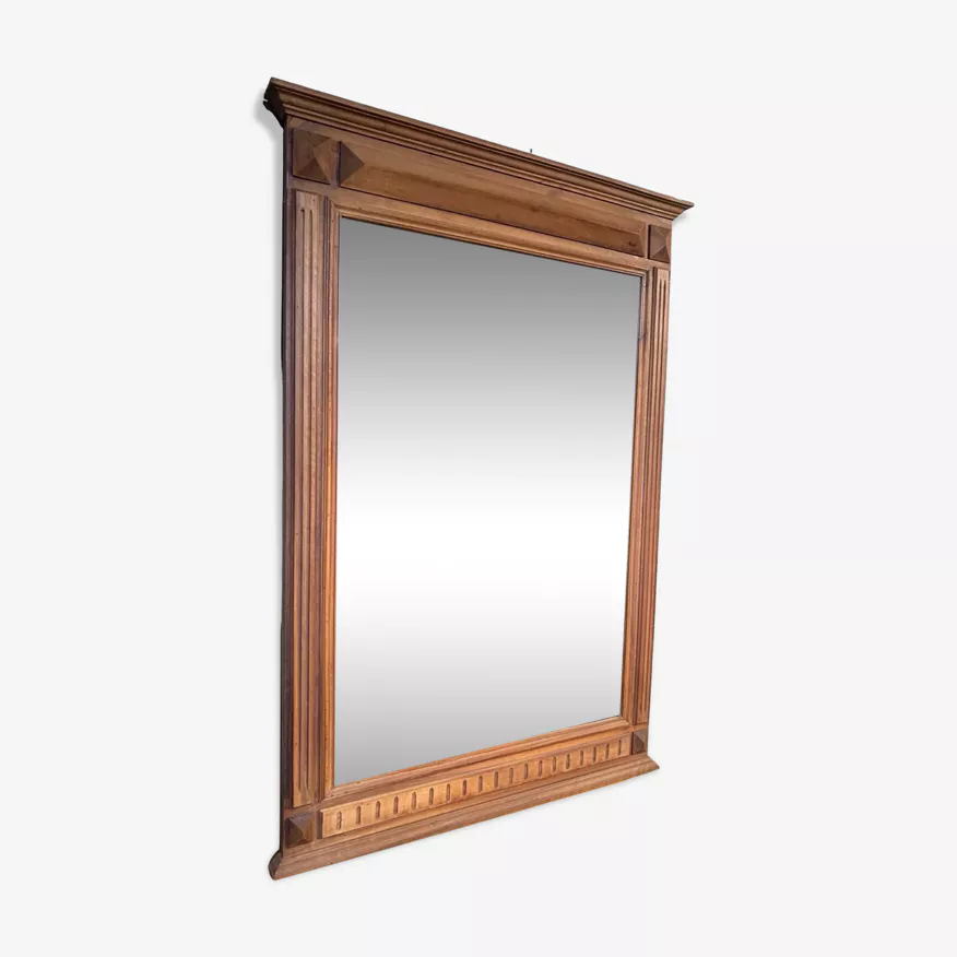 Miroir-bois-massif-003-Decoration-classique-bois-marron-1