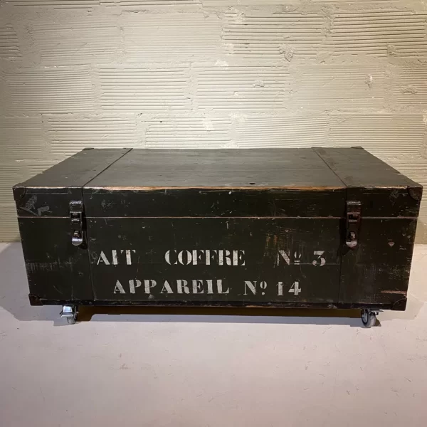 Table basse malle militaire – Image 2