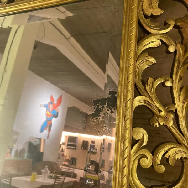 Miroir ancien en bois sculpté – Image 6