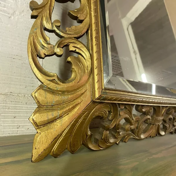 Miroir ancien en bois sculpté – Image 5