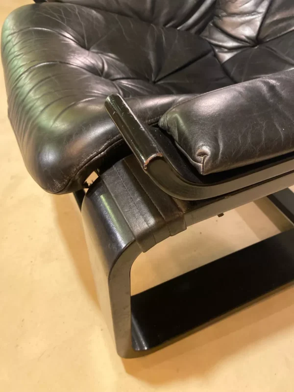 Fauteuil Kroken par Ake-Frybytter pour Nelo -Suède 1970 - vue accoudoir