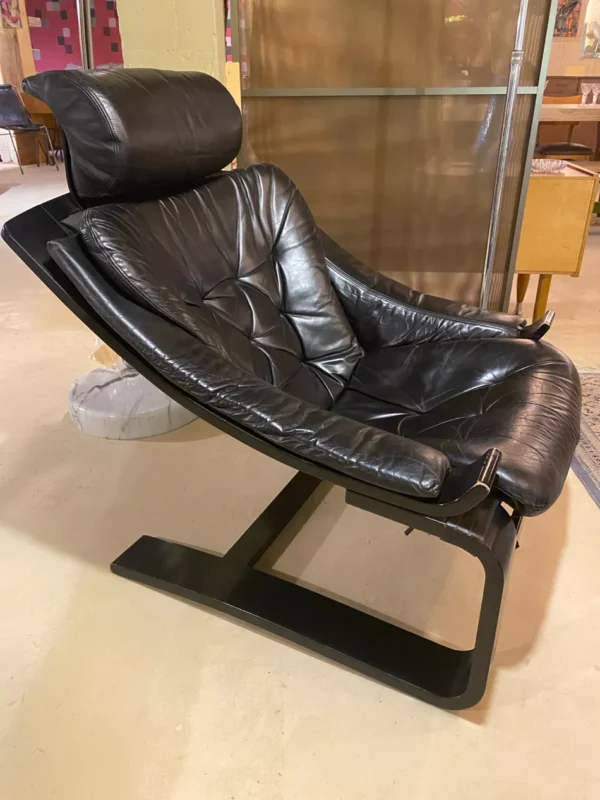 Fauteuil Kroken par Ake-Frybytter pour Nelo -Suède 1970 - vue du côté droit