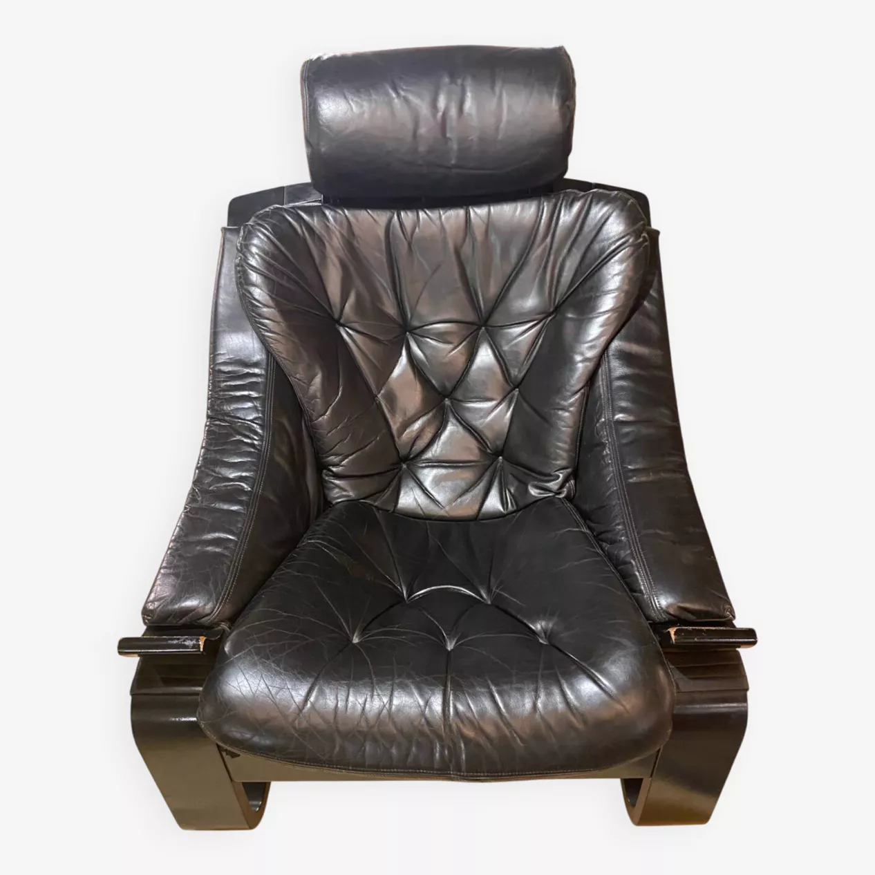 Fauteuil Kroken par Ake-Frybytter pour Nelo -Suède 1970 - vue face détouré